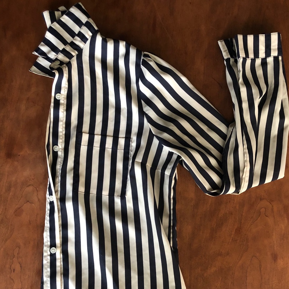 Striped button up